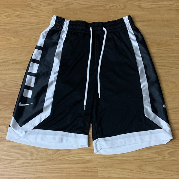 Nike Elite Basketball Shorts Black and White Size Small Men’s - Picture 1 of 3